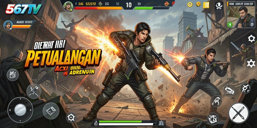 Gameplay action seru dalam 567TV dengan pertempuran yang mendebarkan.