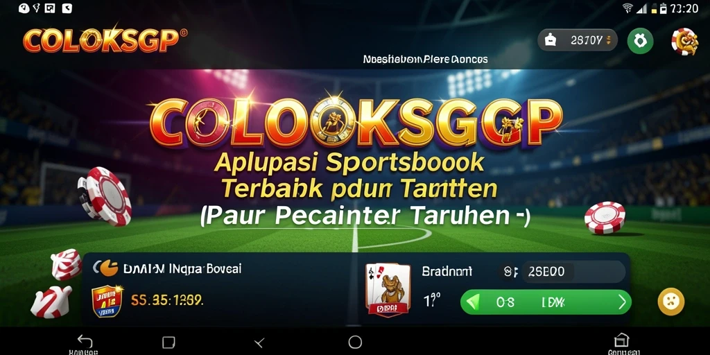 Tampilan aplikasi COLOKSGP dengan fitur sportsbook yang menarik.