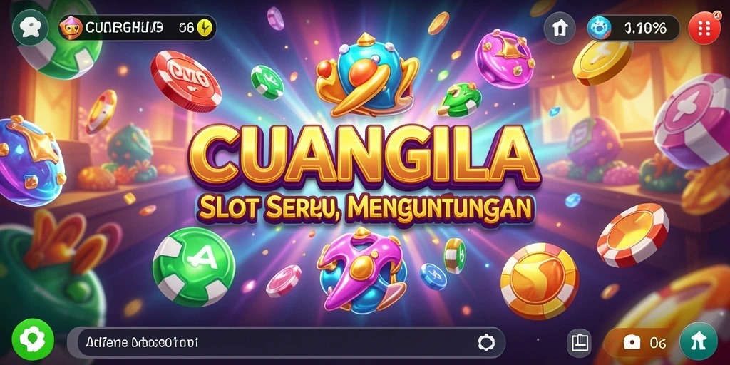 Screenshot CUANGILA menampilkan gameplay slot yang menarik dan penuh warna.