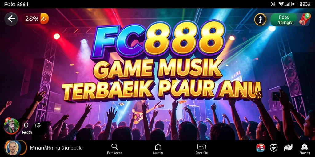 Tangkapan layar menunjukkan pemain menikmati pengalaman musik interaktif dalam FC888.