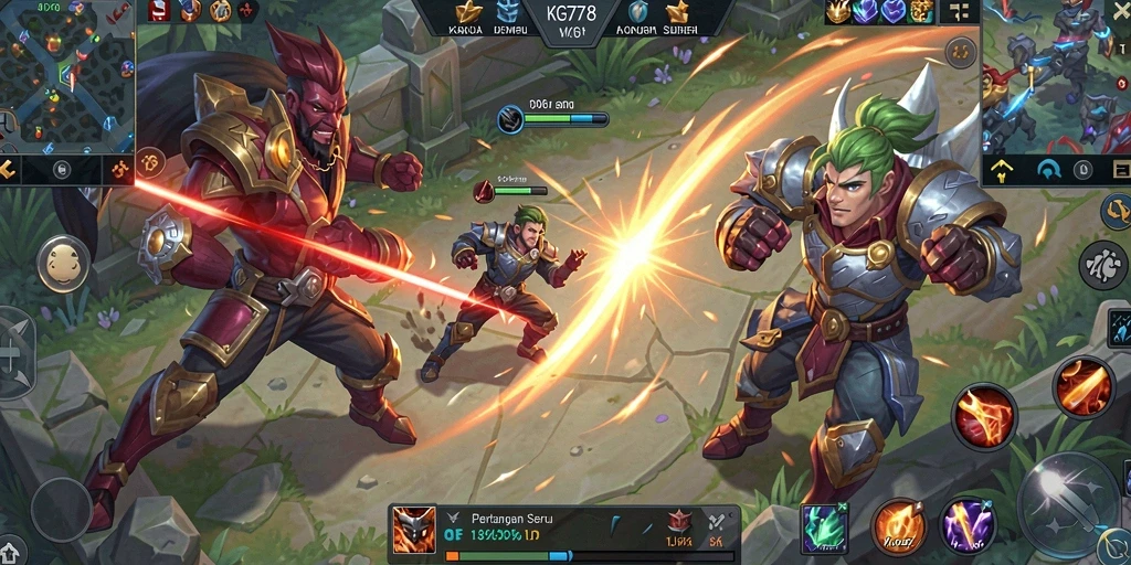 Gameplay seru dan strategis dalam KG778 MOBA.