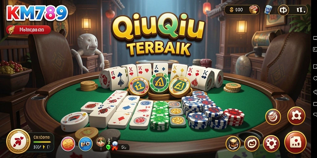 Screenshot gameplay QiuQiu dengan grafis menarik.