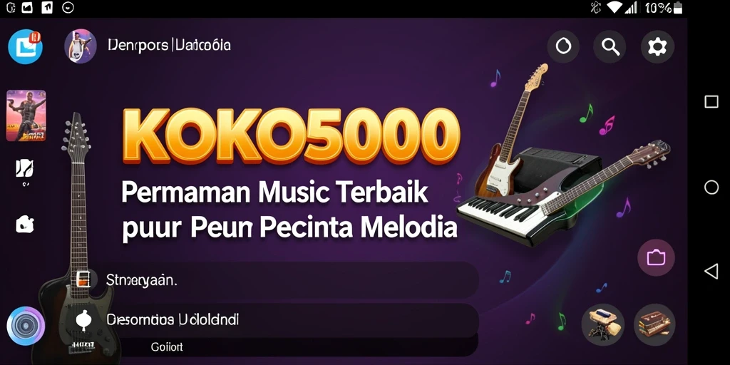Gameplay KOKO5000 yang seru dengan musik beragam dan interaktif.