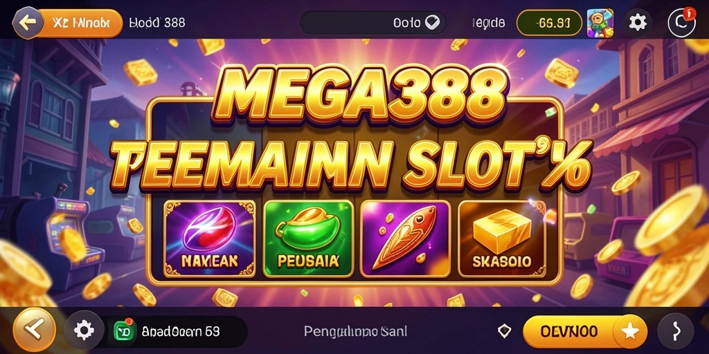 Tampilan menarik gameplay Slot MEGA388 yang mendebarkan.