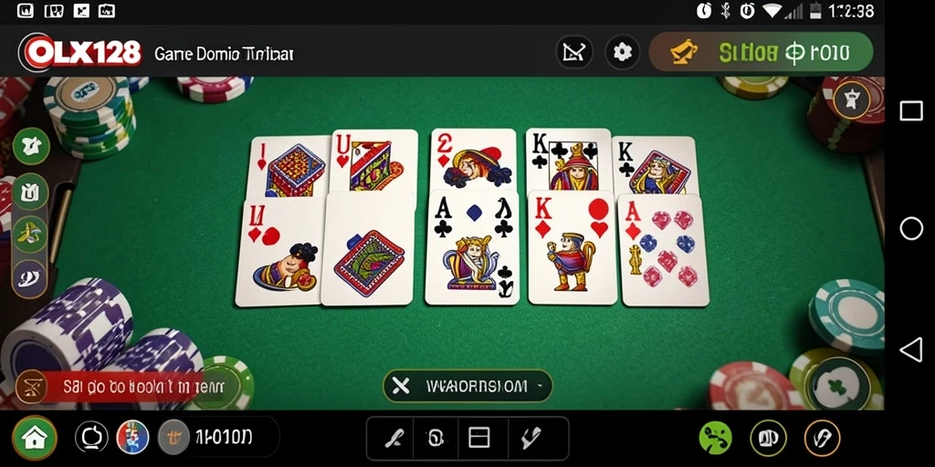Screenshot gameplay OLX128 menampilkan keseruan bermain Domino.