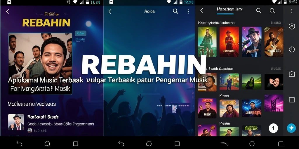 Tampilan menarik dari gameplay musik di REBAHIN.