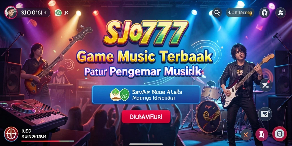 Tangkapan layar gameplay SJO777 menampilkan aksi musik yang seru.