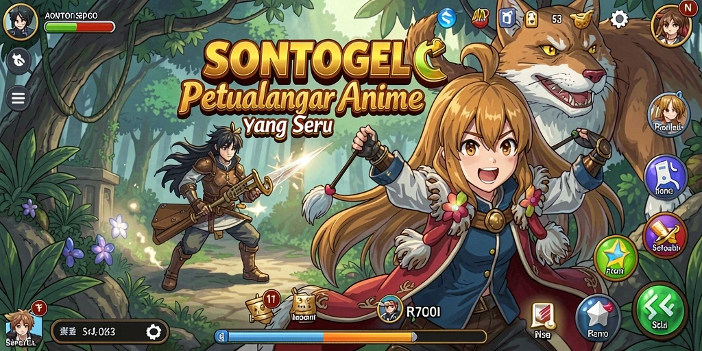 Tampilan gameplay seru dalam SONTOGEL dengan karakter Anime yang ikonik.