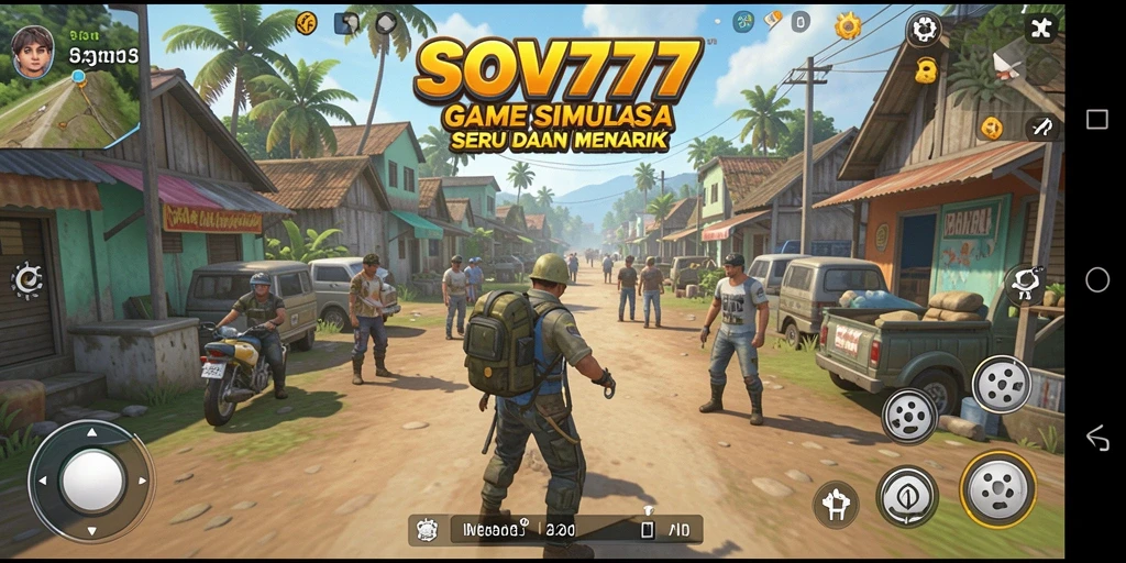 Tangkapan layar gameplay SOV777 menampilkan elemen simulasi yang mendalam.