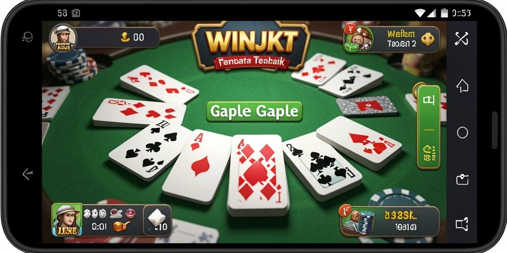 Tampilan menarik dari gameplay Gaple di WINJKT.