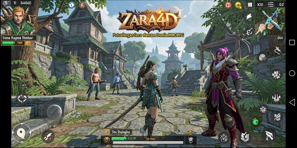 Screenshot gameplay ZARA4D menampilkan petualangan seru dalam dunia MMORPG.