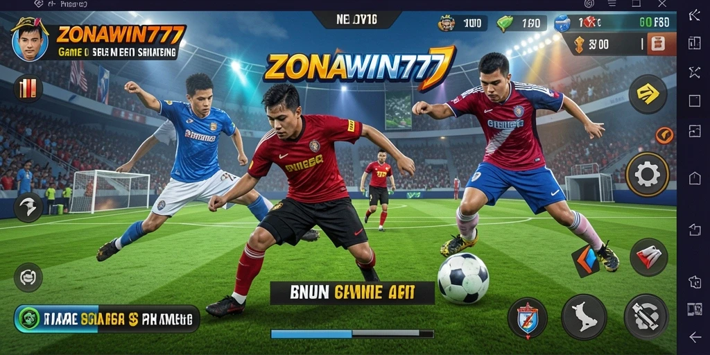 Tampilan gameplay <strong>ZONAWIN777</strong> dengan aksi olahraga yang mendebarkan.